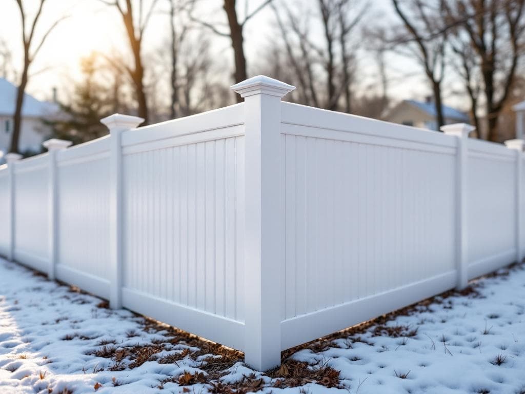 Ivory Vinyl Corner Fence