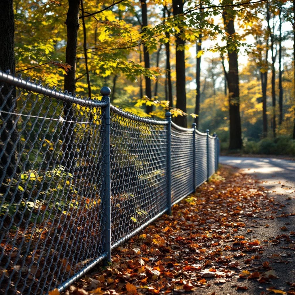 Chain Link Along Wooded Edge