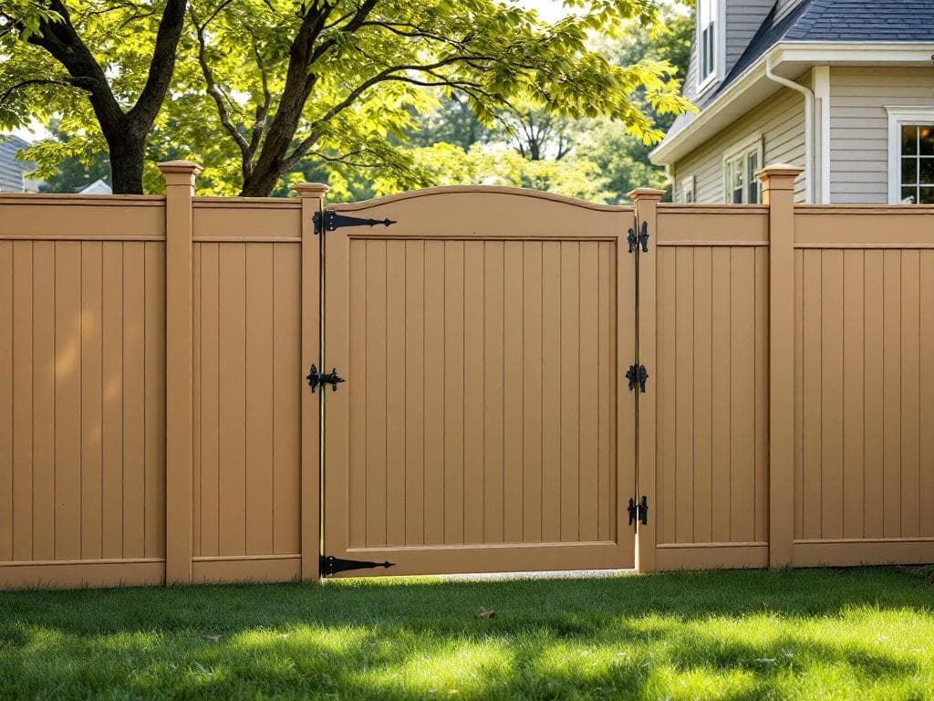Tan Vinyl with Gate
